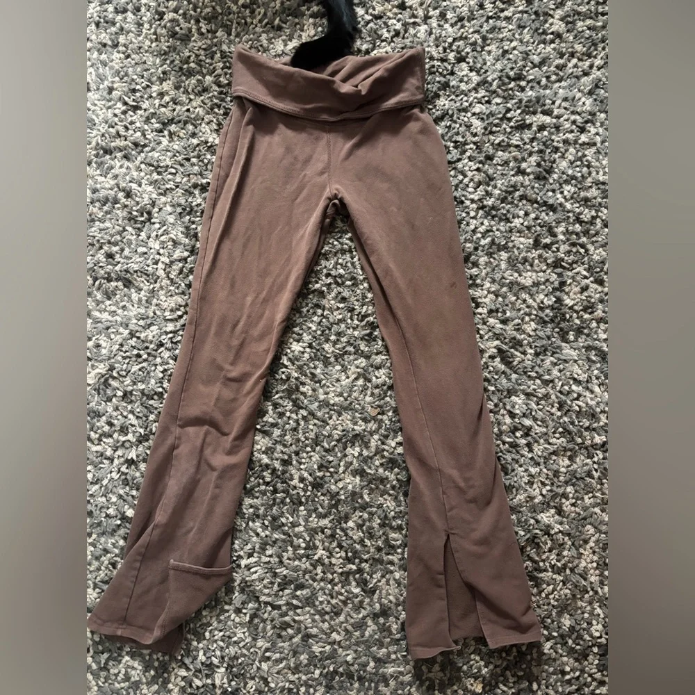 PacSun Chocolate Brown Flare Pants - Picture 2 of 5